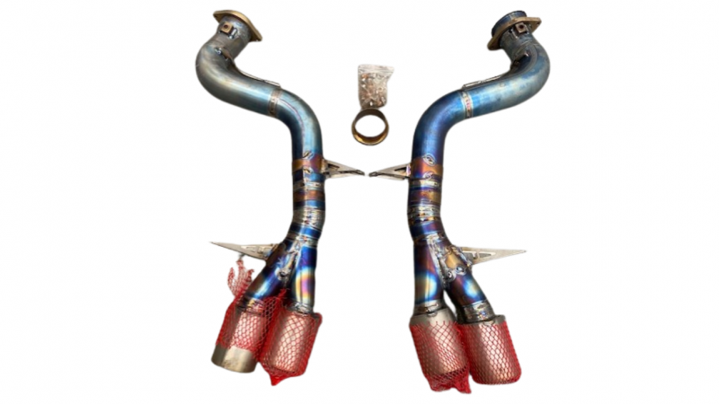 Photo of Tubi Style Titanium Straight Piped Exhaust for the Ferrari 599 GTO - Image 1